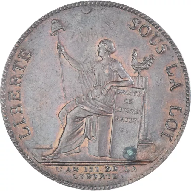 [#341693] Münze, Frankreich, Monneron, 2 Sols, 1791, VZ, Bronze, KM:Tn23