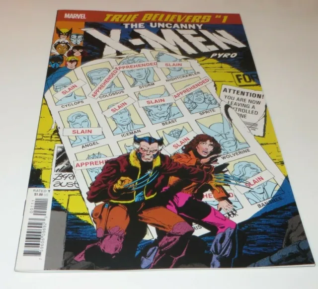 True Believers X-Men Pyro  #1  The Uncanny X-Men #141 **Free Shipping ***