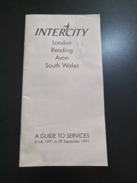 Intercity Guide To Services, 1991, London, Reading, Avon, South Wales