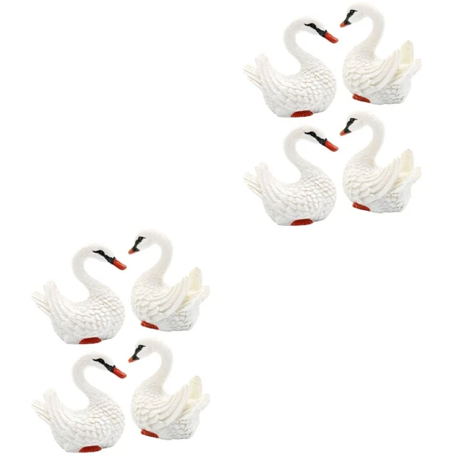 8 Pcs Ornements De Couple Figurine De Cygne Statue Les Amoureux