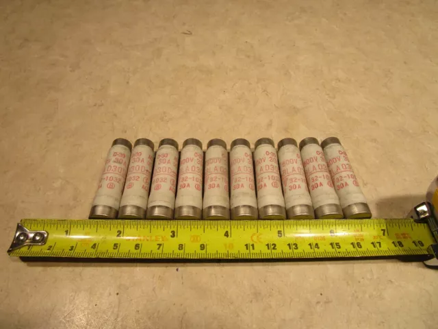 Lot Of 10 Fuji Electric Bla030D 30A, 300V, Fuses, T0211