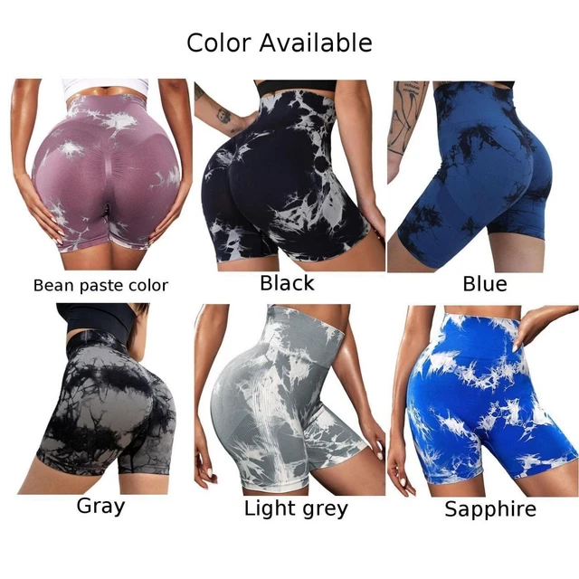 Pantaloni yoga alla moda activewear donna stampa palestra vita alta pantaloni corti