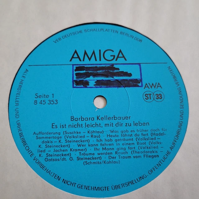 Fünf Sterne Deluxe Es Ist Nicht Einfach So Allein LP 12'' AMIGA: Barbara Kellerbauer - Es ist nicht leicht mit dir zu