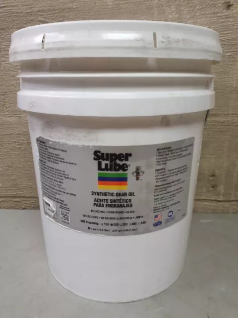 Super Lube 54205 Synthetic Gear Oil Translucent Clear 5 Gal Pail SAE Grade 90