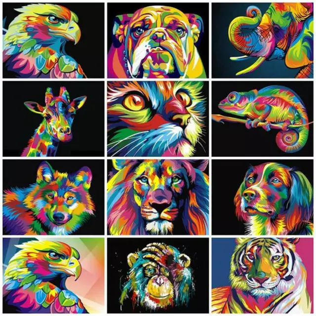 50x40cm Animals DIY Paint By Numbers Acrylic Adult Hand Painting Canvas Pictures