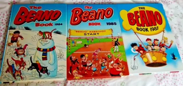 Beano Annuals - RARELY ALMOST PRISTINE -Job Lot of 3 issues 1984/85/87