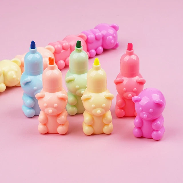 5Colour Cartoon Fluoreszenz Scribble Pen Highlighter Set   q