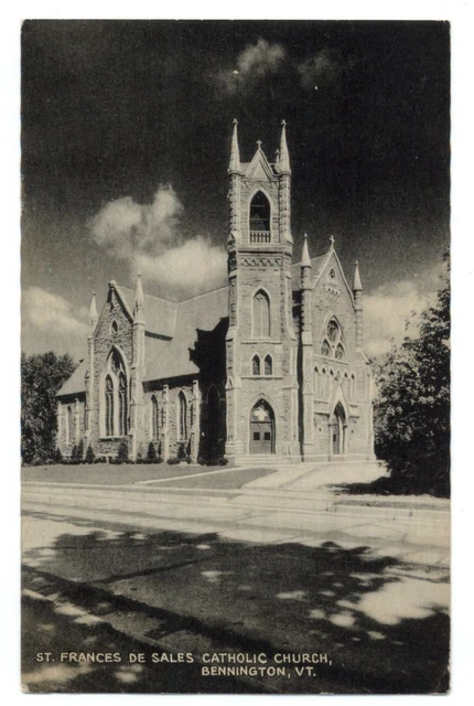 St Francis De Sales Catholic Church Bennington Vermont ~ postcard