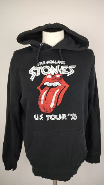 THE ROLLING STONES Tour '76 Sweat Hommes Taille M Sport Sweat-Shirt Vintage