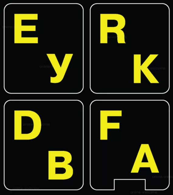 Russian English  Fluorescent glowing keyboard sticker