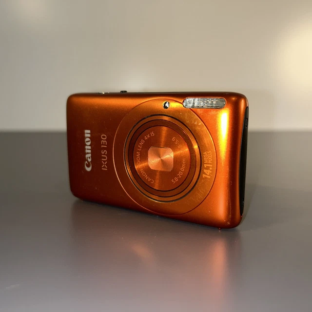 Canon IXUS 130 PowerShot 14.1MP Orange RARE Digital Camera | PARTS SPARES REPAIR