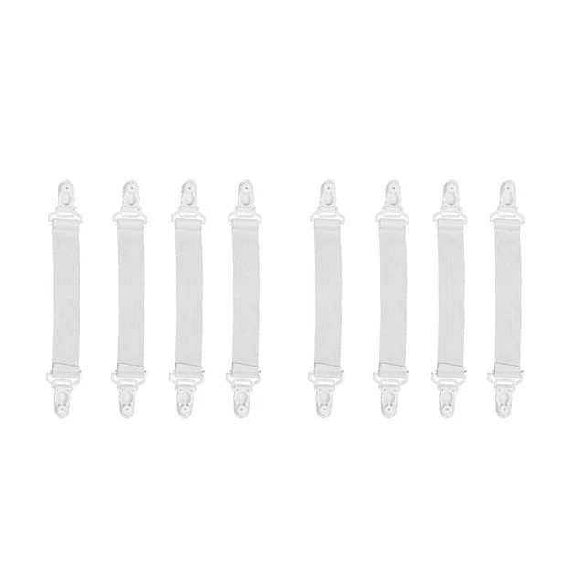 8 Pezzi Materasso Elastico Bianco Clip Lenzuola X4V7