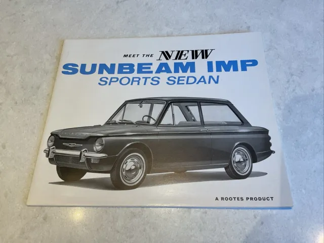 1964 Sunbeam Imp Sports Sedan Brochure Folder Excellent Original 64