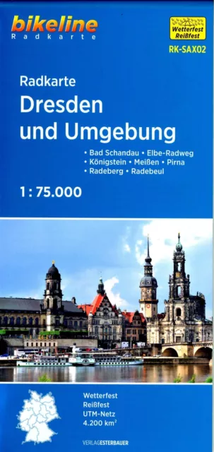 Radkarte Dresden und Umgebung 1 : 75.000 (RK-SAX02) Esterbauer Verlag Deutsch