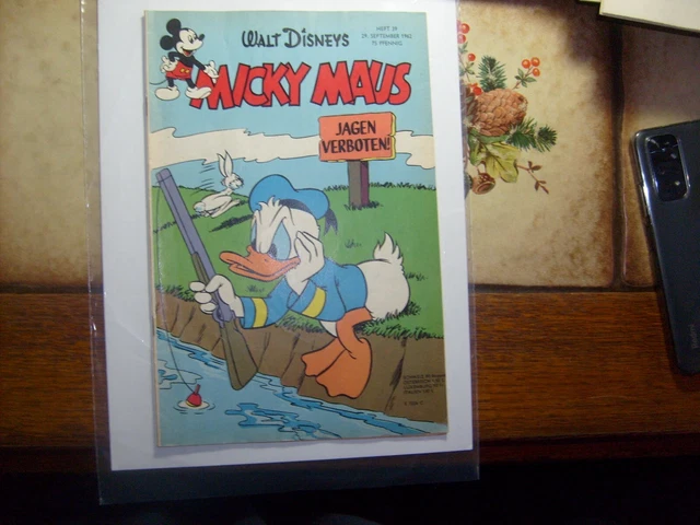 Micky Maus Heft 1962   Nr. 39  Z 1-2/2 mit Sammelbild und Marke