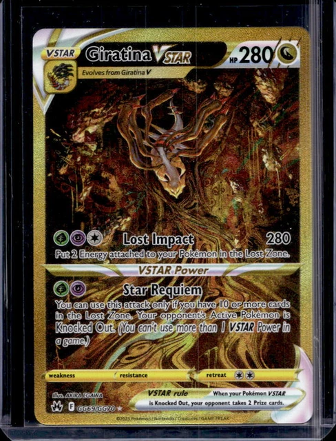 2023 POKEMON CROWN Zenith Giratina VSTAR Galarian Gallery Secret Rare 