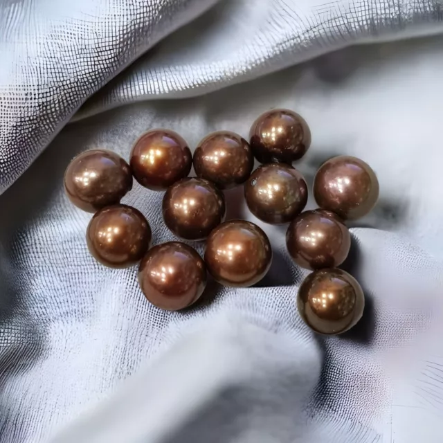 Couple Perles Australie Chocolate De 10 - 10.5 MM AAA