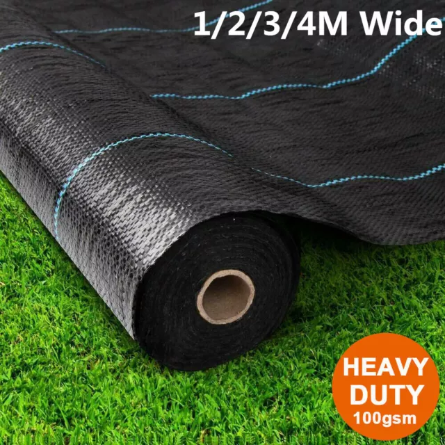 Heavy Duty 100gsm Weed Control Fabric Ground Cover Membrane Garden Landscape Mat