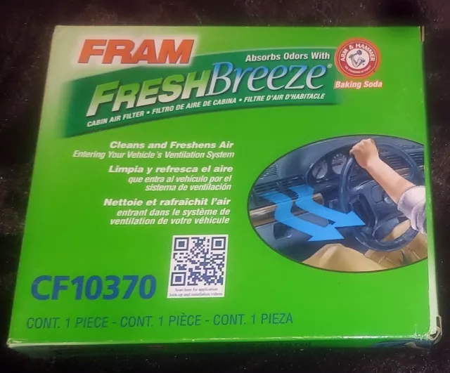 FRAM CF10370 Fresh Breeze Cabin Air Filter with Arm & Hammer Baking Soda NEW