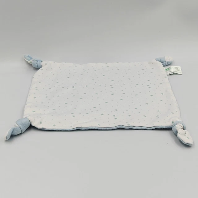 Doudou plat carré bleu blanc étoiles BOUCHARA - 32167
