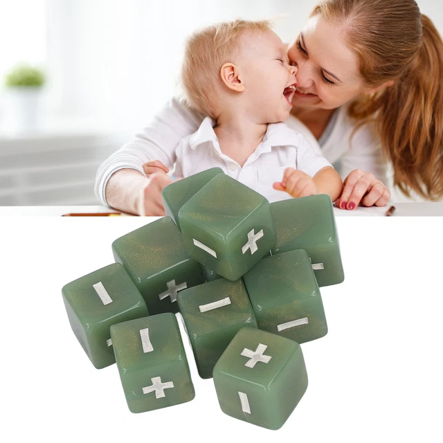 20PCS PLUS MINUS Sign Dice Set 16mm Math Operation Calculation Dices ...
