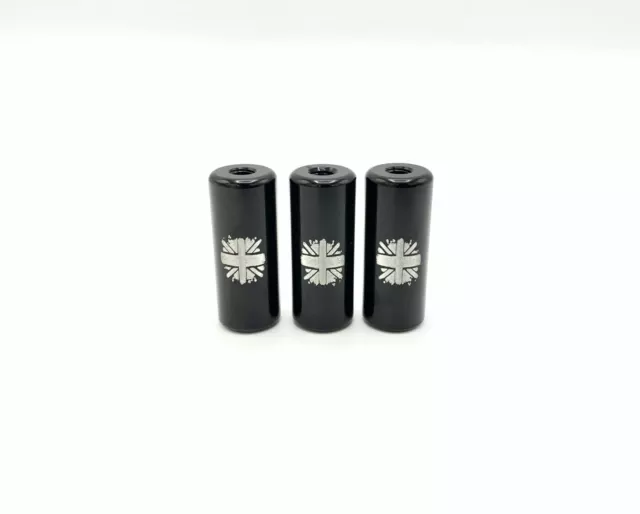 Custom Engraved Black Aluminium Bobbin Heads 3