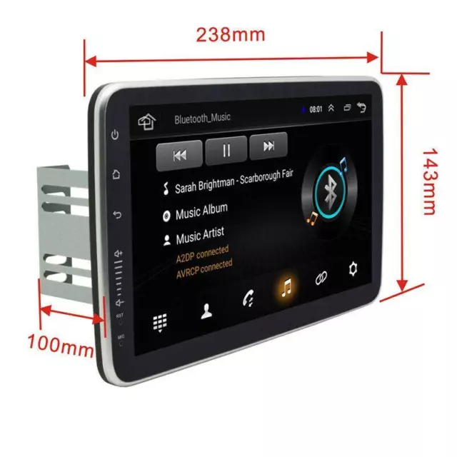 9" Android 9.1 Double 2 DIN Car Stereo Radio GPS Navi MP5 Player WiFi Quad Core