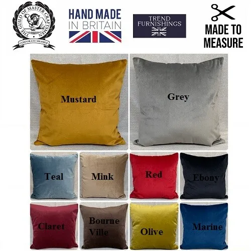 Hand Made Velvet Cushions Soft Plush Cushion Covers UNFILLED Luxury Plain Home 2
