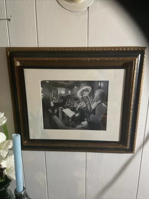 Black And White Old Jazz Picture Bar Decor Den Office Living Room Framed Nice