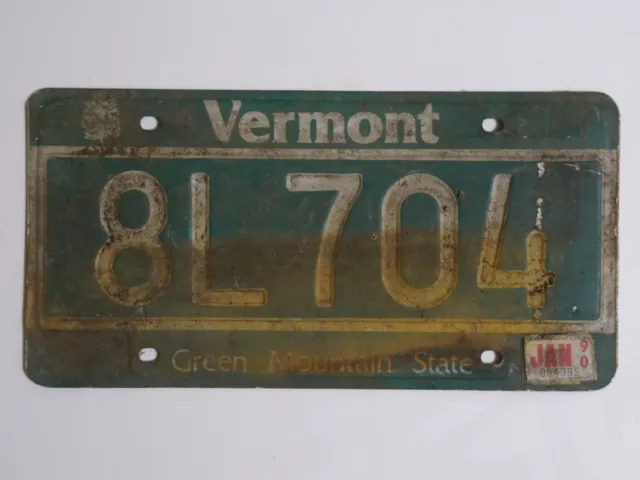 Vermont 8L704 License Plate / American Number Plate