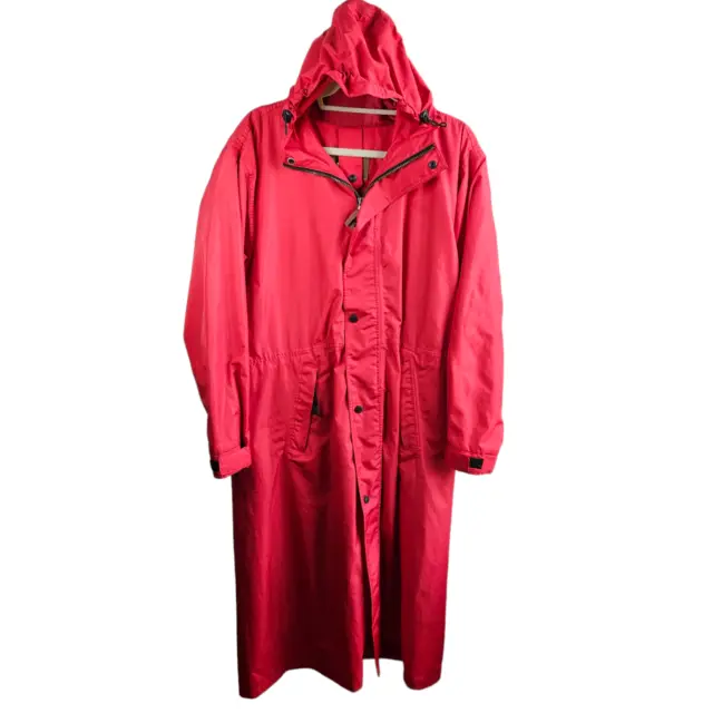 Outback Trading Company Unisex Red Duster Rain Jacket Zip Button Up Small