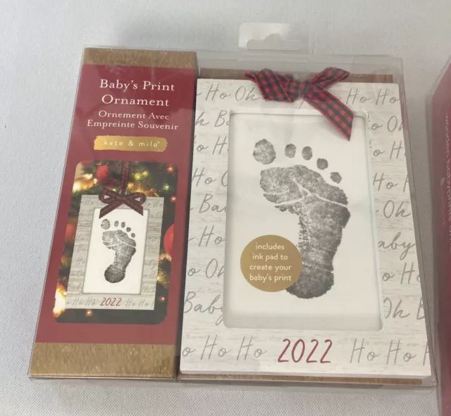Baby’s Print Ornament 2022 1st Footprint Inc Ink-pad & 2 Imprint Cards New in Bx