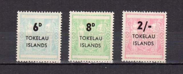Tokelau Islands 1966 fiscaux-postaux de Nouvelle-Zélande 3 timbres MH /TE1372