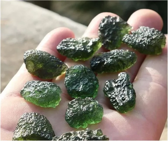 Collier de météorite moldavite tchèque verte naturelle, pendentif de...