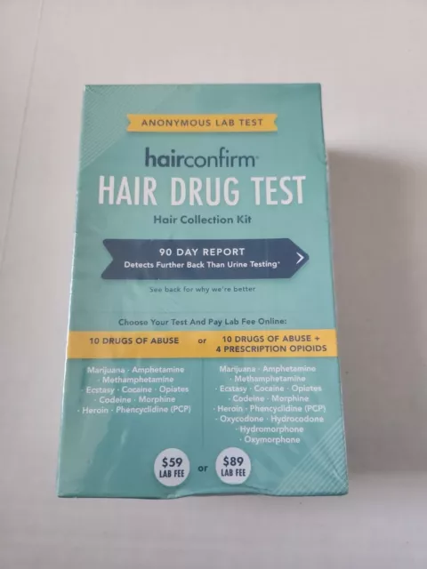 Kit de colección de cabello prueba de drogas capilares HairConfirm prueba anónima, tarifa de laboratorio extra NUEVO
