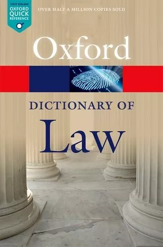 A Dictionary of Law (Oxford Paperback Reference) By Jonathan Law