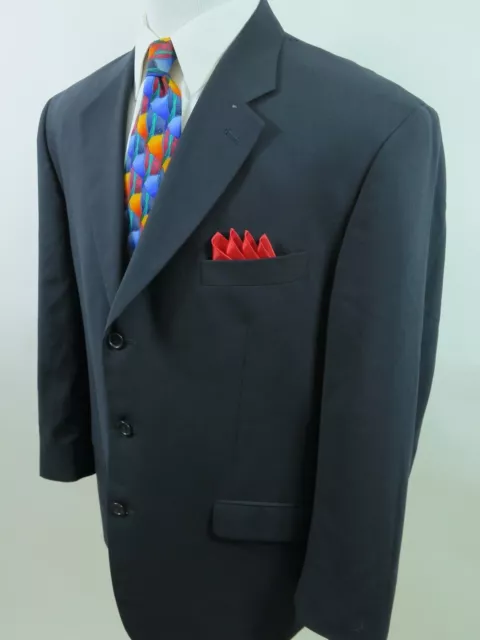 Missoni Men's Wool Solid Dark Blue Italian Blazer Suit Jacket Sport Coat 46 R