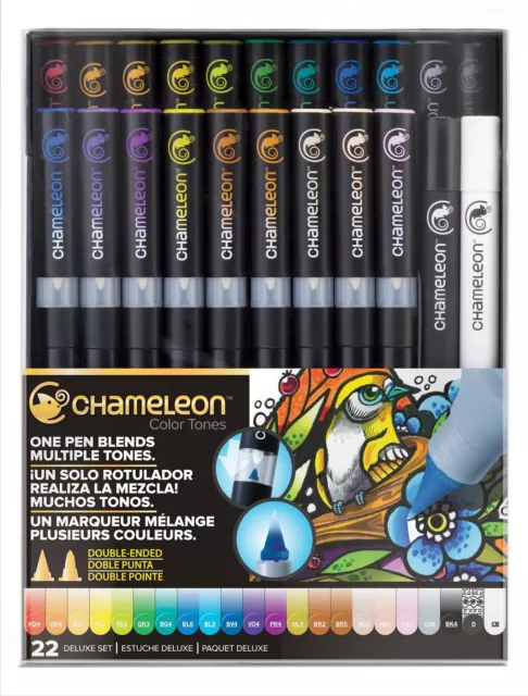 Chameleon Color Tones Pen Set Alcohol Blending Gradient - 22 Pen Deluxe Set