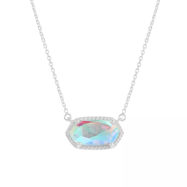 Kendra Scott Elisa Pendentif En Verre Dichroïque 18 " Bolo Chaîne Main Collier 3