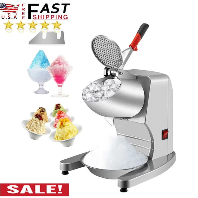 Electric Ice Shaver Crusher Snow Cone Maker Machine   Home Commercial Use 300W
