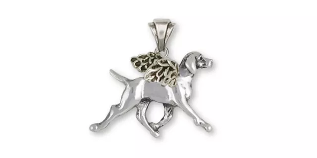 Vizsla Angel Pendant Jewelry Sterling Silver Handmade Dog Pendant VZ6-AP