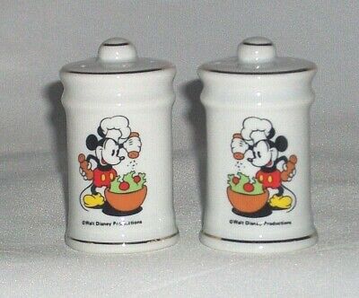 Walt Disney Productions - Lovely Vtg Mickey Mouse Salt & Pepper Shakers
