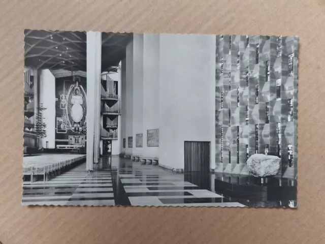 Coventry Cathedral, Interior From The Baptistry Vintage Rp Postcard, Unsent