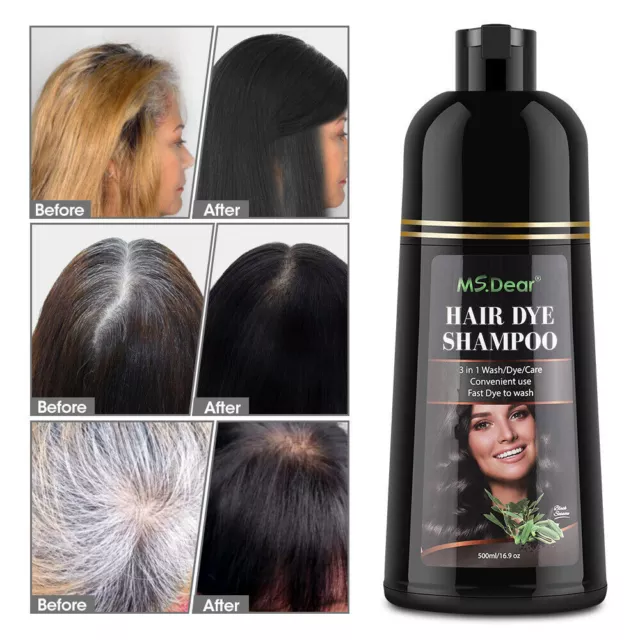 Champu Para Cubrir Canas Cabello Negro Hierbas Naturales Brillo Y Crecimiento