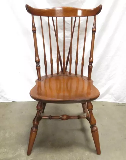 Nichols & Stone Solid Maple Wood Windsor Brace Back Side Chair