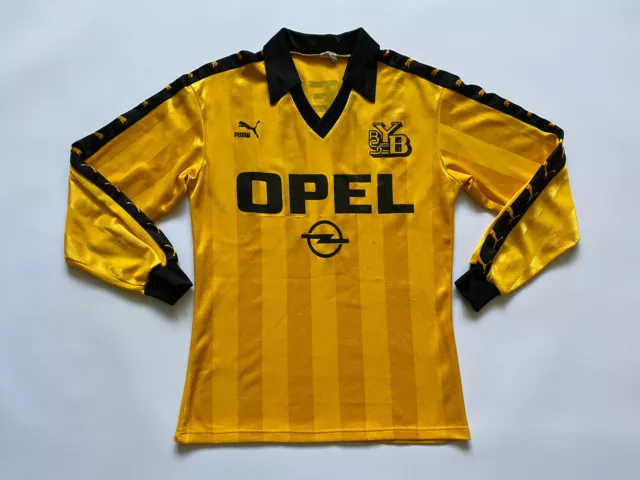 Vintage Bsc Young Boys Switzerland Football Shirt Jersey Puma Long Sleeves