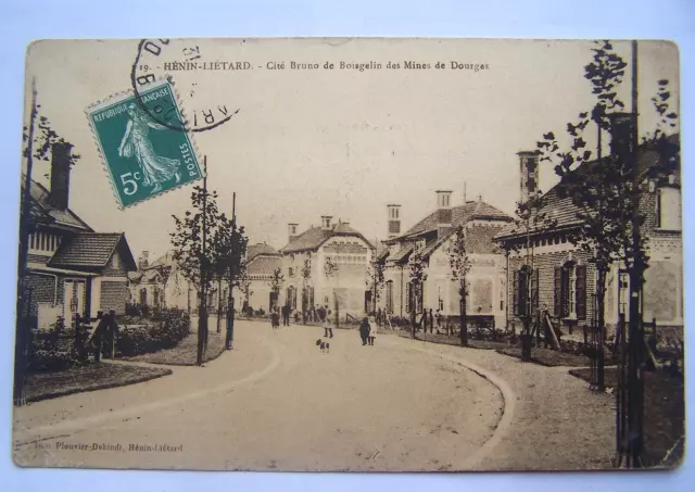 CPA 62 Hénin Lietard cité Boisgelin mine de Dourges carte postale animée