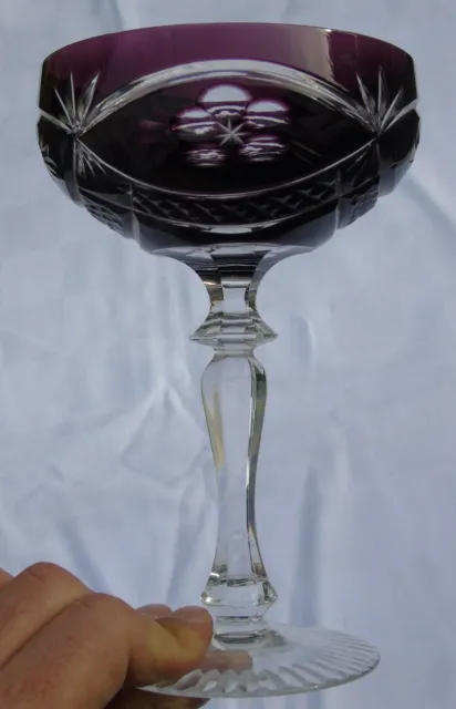 Bohème - Coupe à champagne en cristal doublé taillé (4)