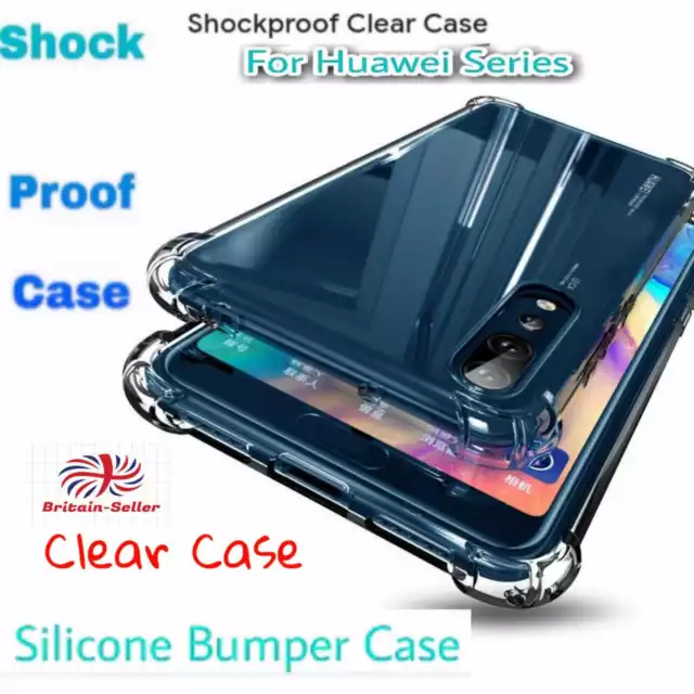 For Huawei P20 P30 P40 Mate 30 Pro Clear Case Silicone Gel Shockproof Cover