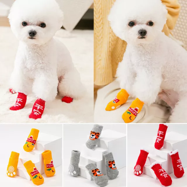 NON-SLIP DOG SOCKS Paw Print Pet Puppy Shoes Soft $8.27 - PicClick